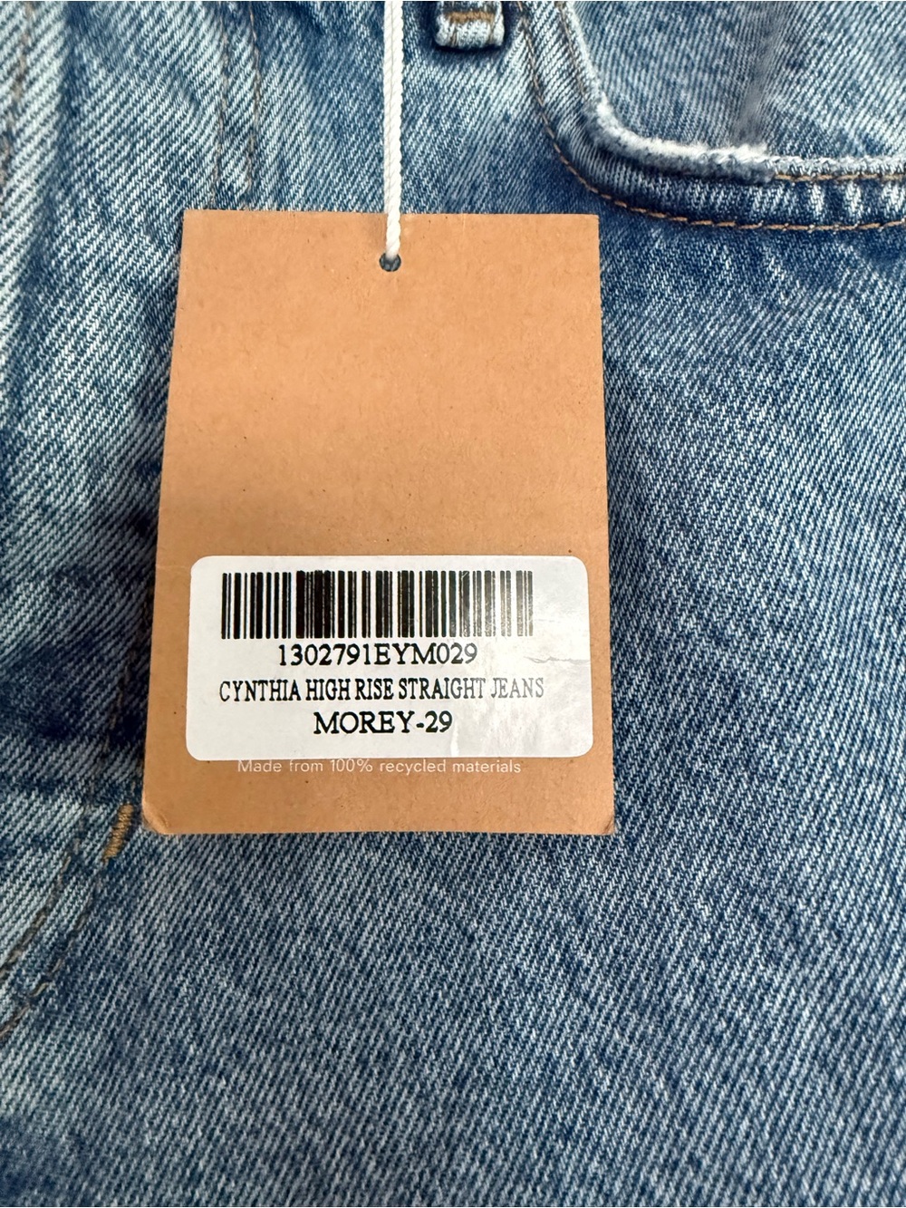 Reformation Straight Leg Jeans in Light Blue Wash NWT - Picture 7 of 9